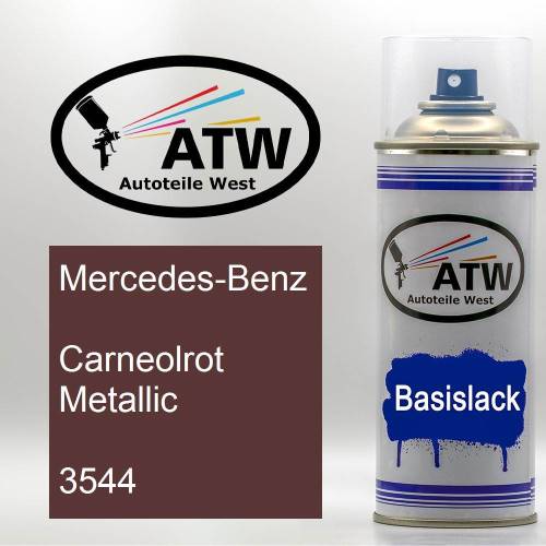 Mercedes-Benz, Carneolrot Metallic, 3544: 400ml Sprühdose, von ATW Autoteile West.